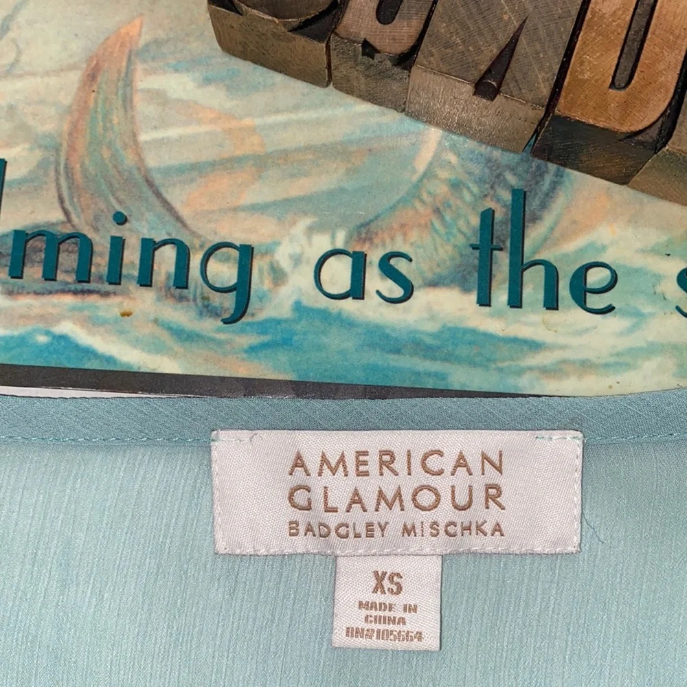 🏊‍♂️AMERICAN GLAMOUR by BADGLEY MISCHKA Sheer Swim Cover Up - Picture 5 of 8